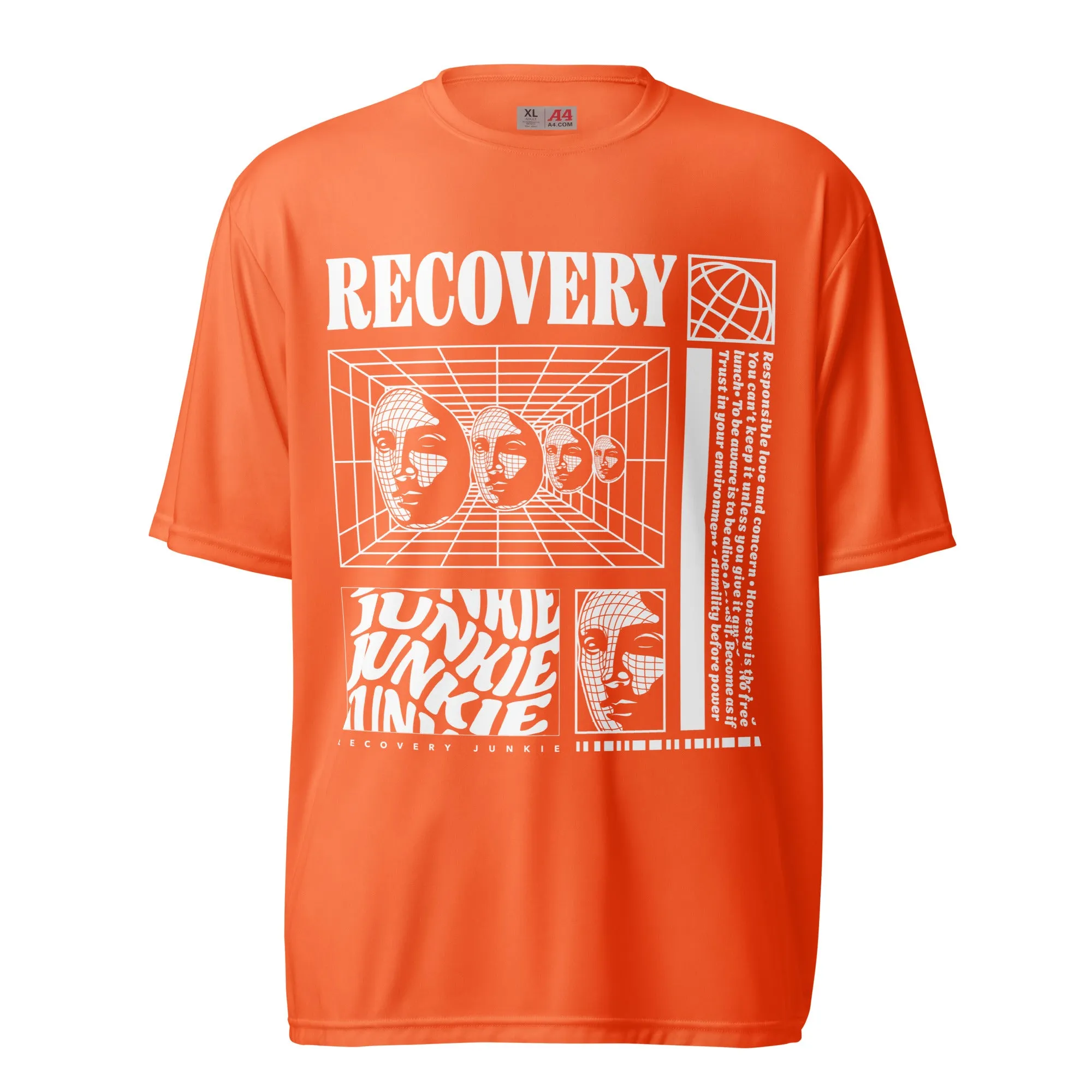 Vapor Wave Recovery Junkie Unisex performance crew neck t-shirt