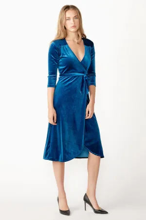 Velvet Wrap Dress