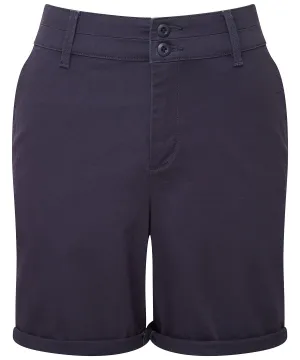 Womens lightweight chino shorts | Navy