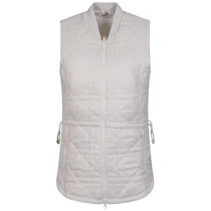 Womens Quilted Long Line Vest White - 2025