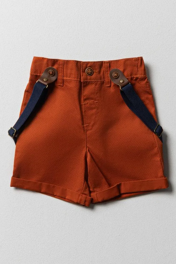 Woven Chino Short With Suspenders