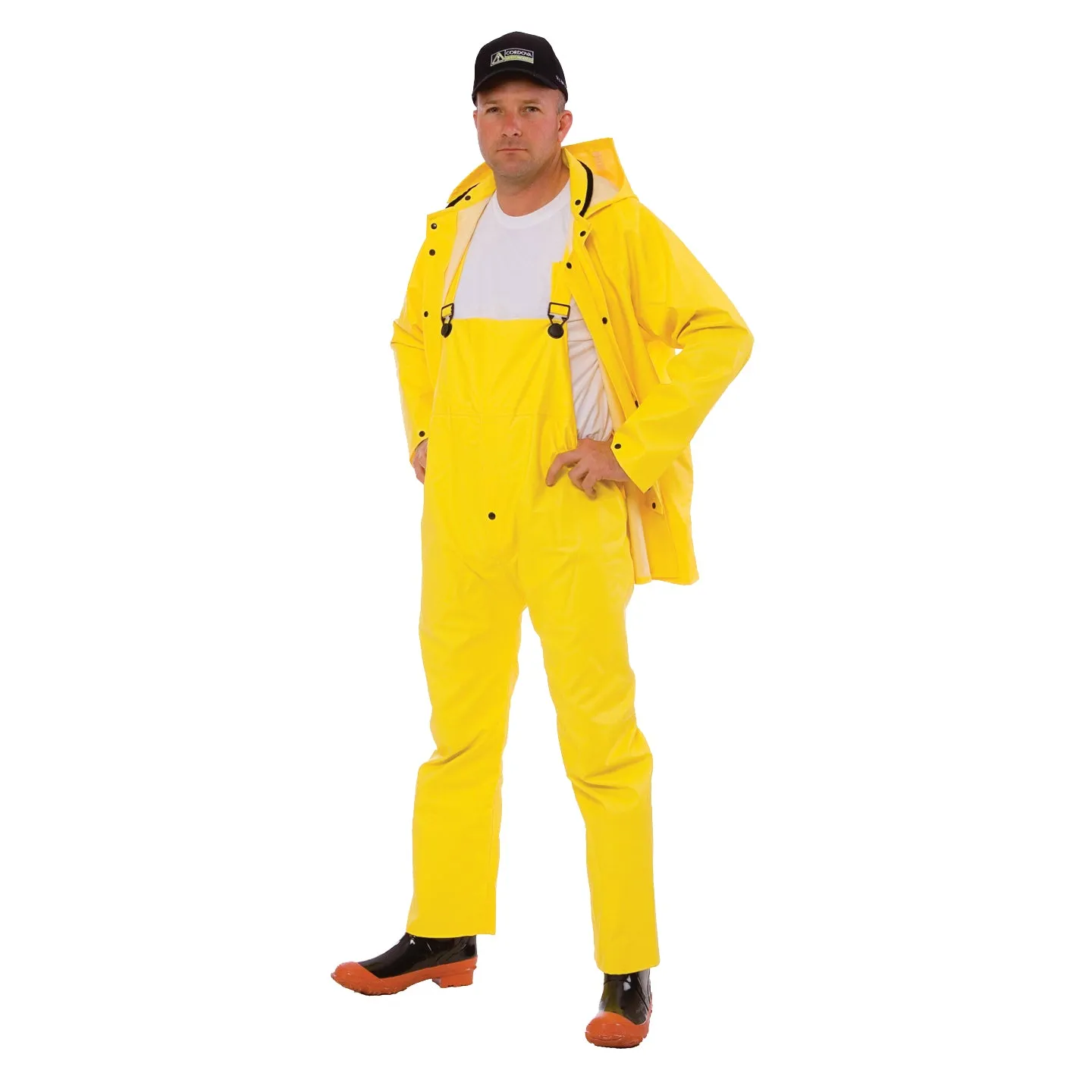 Yellow Hi Vis Industry Grade Rain Suit  (0.35mm)